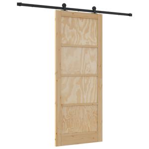 vidaXL Posuvn&eacute; dvere ORKDAL 86 x 211 cm Borovicov&yacute; mas&iacute;v Pr&iacute;rodn&aacute;