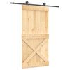 vidaXL Posuvn&eacute; dvere Pr&iacute;rodn&aacute; a čierna 100 x 210 cm