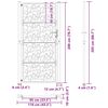 vidaXL Záhradná brána čierna 100x200 cm oceľový dizajn s krídlovým dizajnom