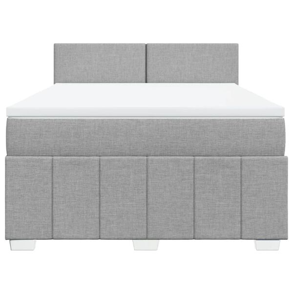 vidaXL Boxspring posteľ s matracom svetlosiv&aacute; 100x200 cm l&aacute;tka