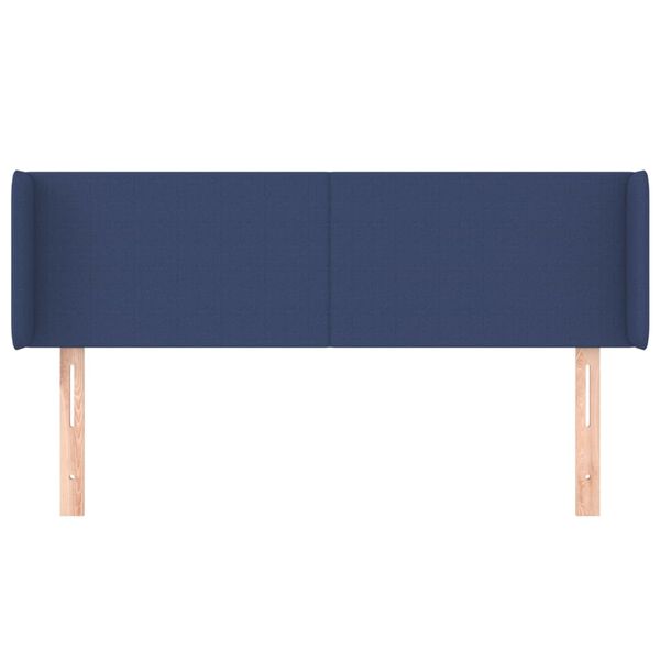 vidaXL Čelo postele so z&aacute;hybmi modr&yacute; 147x16x78/88m l&aacute;tka