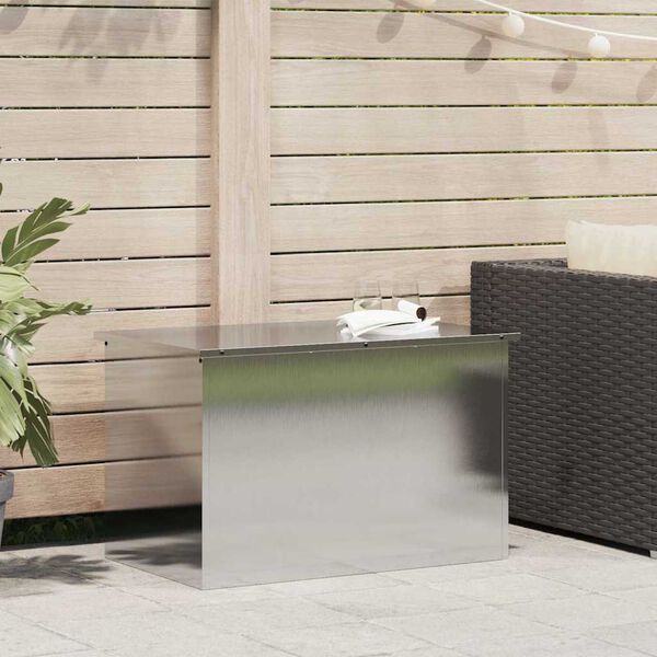 vidaXL Vonkajšia úložná krabica Strieborná 80 x 50,5 x 50 cm Oceľ