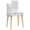 vidaXL Sada toaletn&eacute;ho stol&iacute;ka FAUSKE 3 ks Biela 76 x 50 x 143 cm