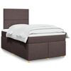 vidaXL Boxspring posteľ s matracom tmavohnedá 120x190 cm látka