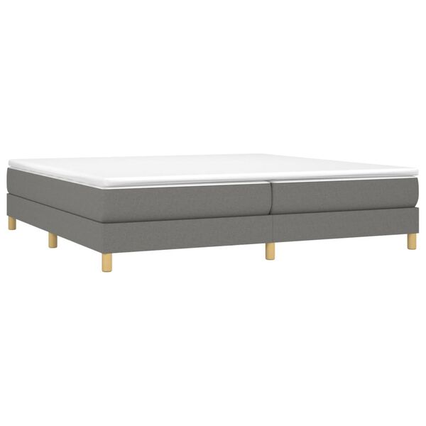 vidaXL Boxspring posteľ s matracom tmavosivá 200x200 cm látka