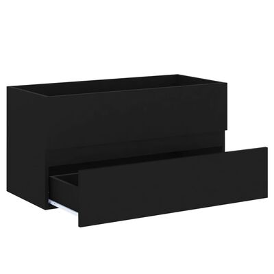 vidaXL 2-dielna sada kúpeľňového nábytku, čierna, kompozitné drevo