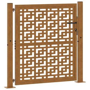 vidaXL Z&aacute;hradn&aacute; br&aacute;na 100x100 cm odoln&aacute; oceľ s kr&iacute;žov&yacute;m dizajnom