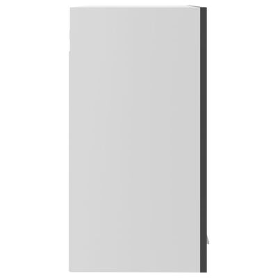 vidaXL Presklená závesná skrinka, lesklá sivá 60x31x60 cm
