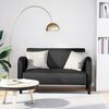 vidaXL Loveseat Sofa Black 110 cm Umel&aacute; koža