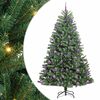 vidaXL Umel&yacute; Skl&aacute;pac&iacute; Vianočn&yacute; Stromček Zelen&aacute; 240 cm PVC a kov