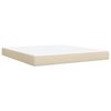 vidaXL Posteľn&yacute; r&aacute;m boxspring s matracom kr&eacute;mov&yacute; 180x200 cm l&aacute;tka