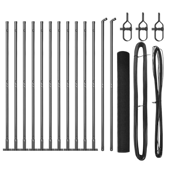 vidaXL Stĺp na plot. Siv&aacute; 25 x 1 m (pletivo 12 x 12 mm) Oceľ