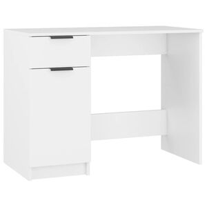 vidaXL St&ocirc;l biely 100x50x75 cm spracovan&eacute; drevo