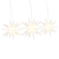 vidaXL Vianočné svetlá s LED 3 ks skladacie biele
