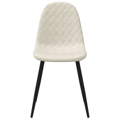 vidaXL Jedálenské stoličky 4 ks, krémovo biele, zamat