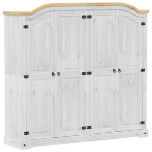 vidaXL &Scaron;atn&iacute;k Corona biely 194x52x186 cm borovicov&yacute; mas&iacute;v