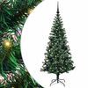 vidaXL Umel&yacute; predsvieten&yacute; vianočn&yacute; stromček Zelen&aacute; 150 cm PVC a kov