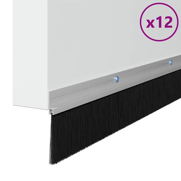 vidaXL Kefkov&eacute; tesnenia na dvere s mont&aacute;žou na skrutky 12 pcs