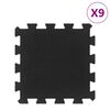 vidaXL Gumov&eacute; podlahov&eacute; dlaždice 9 ks čierne 16 mm 30x30 cm