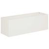 vidaXL Z&aacute;hradn&yacute; kvetin&aacute;č Biela 40 x 20 x 20 cm Studen&yacute; valcovan&yacute; oceľ