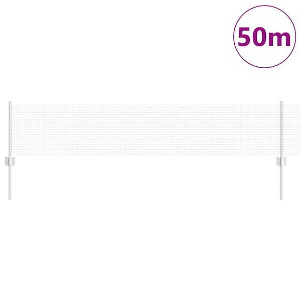 vidaXL Plot s podperou Strieborn&aacute; 0,4 x 50 m Oceľ