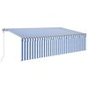 vidaXL Automatická markíza s tienidlom 5x3 m modro-biela