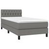 vidaXL Boxspring posteľ s matracom tmavosivá 90x190 cm látka