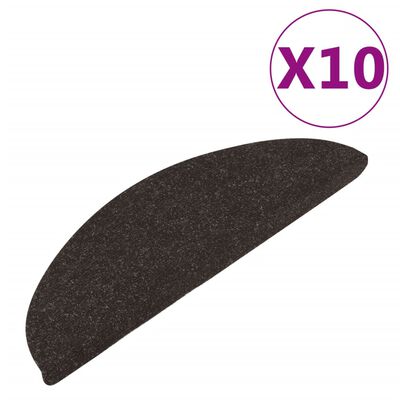 vidaXL Schodiskové rohože samolepiace 10 ks čierne 56x17x3 cm