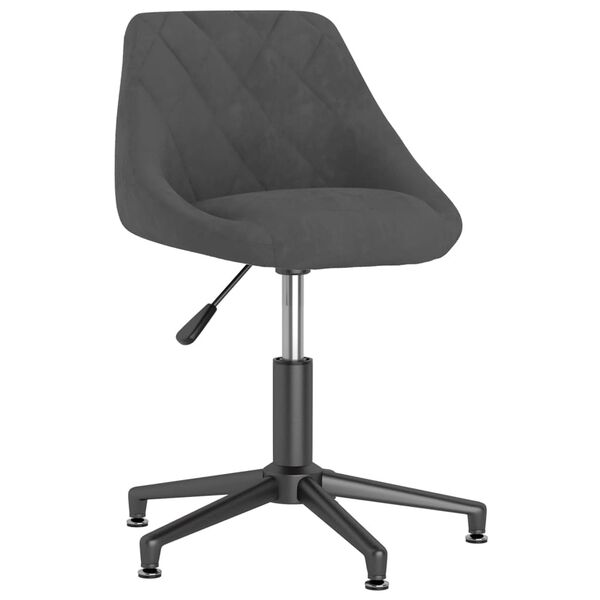 vidaXL Otočn&eacute; jed&aacute;lensk&eacute; stoličky 6 ks tmavo&scaron;ed&eacute; zamat