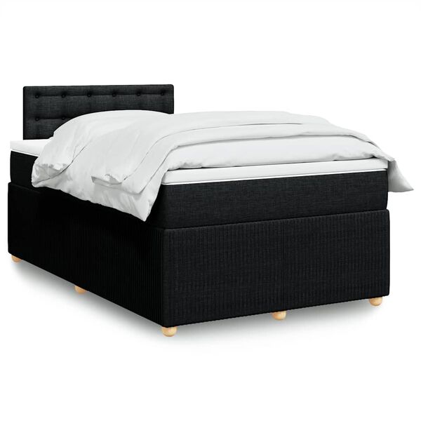 vidaXL Boxspring posteľ s matracom čierny 120x200 cm l&aacute;tka