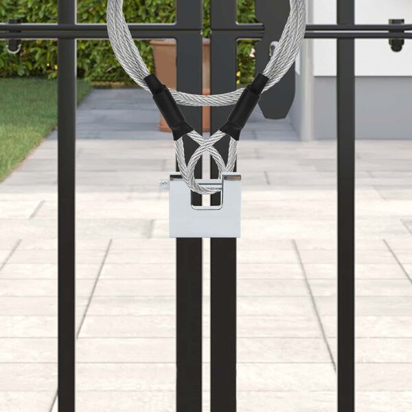 vidaXL Visiaci z&aacute;mok 6 pcs Strieborn&aacute; 4,2 x 1,9 x 4 cm Železo