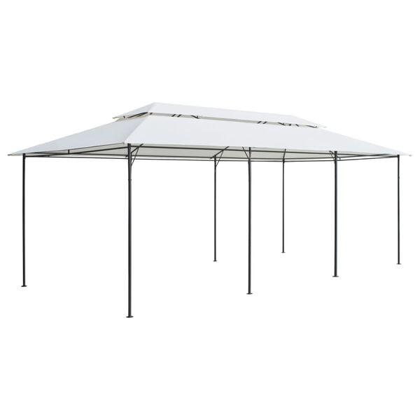 vidaXL Altánok 600x298x270 cm, biely 180g/m²
