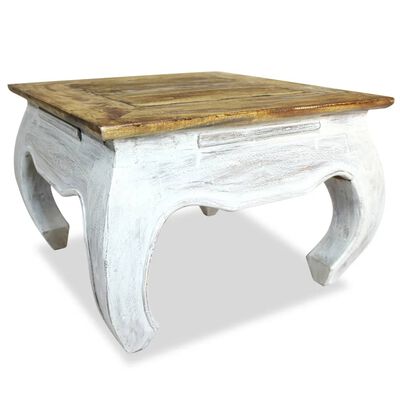 vidaXL Príručný stolík z masívneho recyklovaného dreva 50x50x35 cm