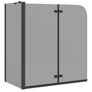 vidaXL Z&aacute;brana sprchy Čierna 120 x 68 x 130 cm ESG sklo a hlin&iacute;k