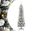 vidaXL Umel&yacute; vianočn&yacute; stromček Biela 180 cm PVC, kov a plast