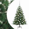 vidaXL Umel&yacute; vianočn&yacute; stromček s vianočn&yacute;mi guľami 150 cm 150 LED