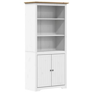 vidaXL Knižnica BODO biela a hned&aacute; 82x40x173 cm mas&iacute;vna borovica