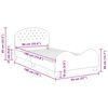 vidaXL Detsk&yacute; r&aacute;m na posteľ s čelom Ružov&aacute; 90 x 190 cm Zamat