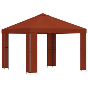 vidaXL Alt&aacute;nok 3 x 3 m Tehlov&aacute; Polyester a oceľ 190 gsm