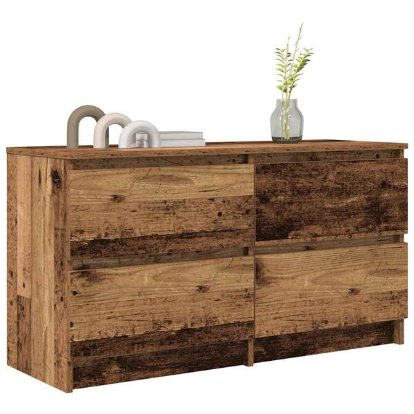 vidaXL TV skrinka Old Wood 100x35x54 cm Engineered Wood
