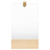 vidaXL N&aacute;stenn&eacute; zrkadlo z mas&iacute;vneho borovicov&eacute;ho dreva 23x39,5 cm