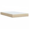 vidaXL Boxspring posteľ s matracom kr&eacute;mov&aacute; 120x190 cm l&aacute;tka