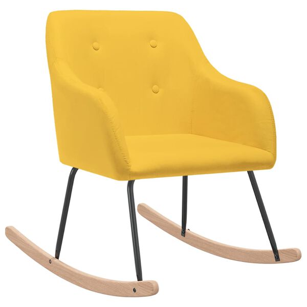 vidaXL Hojdacie kreslo žlt&eacute; l&aacute;tkov&eacute;