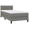 vidaXL Boxspring posteľ s matracom tmavosivá 100x200 cm látka