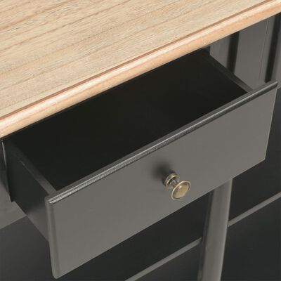 vidaXL Konzolový stolík čierny 110x30x76 cm kompozitné drevo