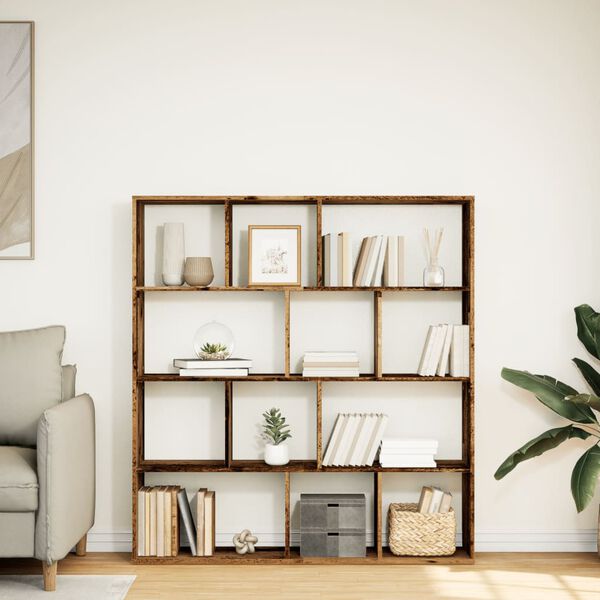 vidaXL Knižnica star&eacute; drevo 132x29x141,5 cm kompozitn&eacute; drevo