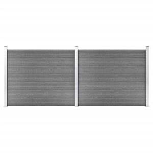 vidaXL Sada plotov&yacute;ch panelov WPC 353x146 cm siv&aacute;
