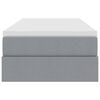 vidaXL Postel s &uacute;ložn&yacute;m prostorem a matrac&iacute; Svetlosiv&aacute; 100 x 200 cm