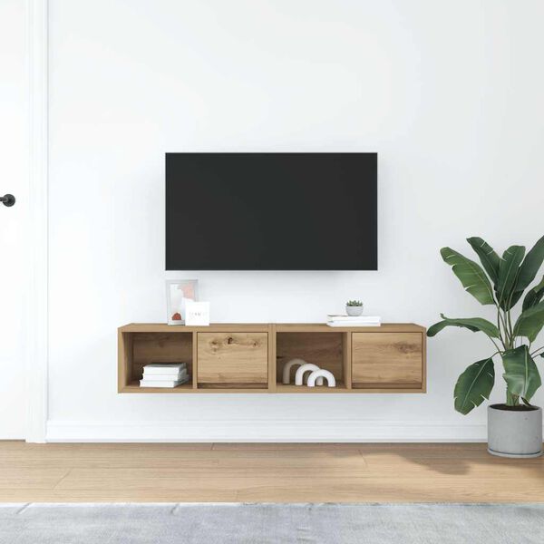 vidaXL TV stolíky 2 ks dub artisan 60x31x25,5 cm spracované drevo
