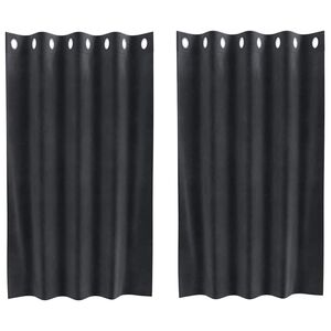 vidaXL Zatemňovacie z&aacute;vesy 2 pcs Tmavo &scaron;ed&aacute; 140 x 140 cm Zamat